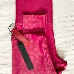 High rise full length Takara Shine leggings in Berry